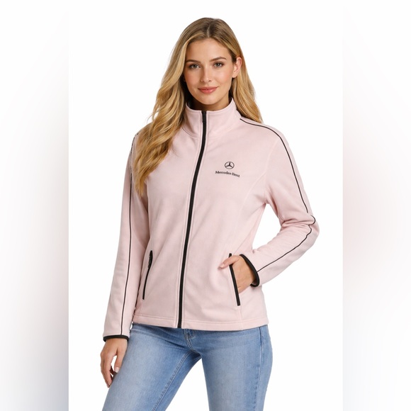 Mercedes Benz Jackets & Blazers - Women's Mercedes Pink  and grey Jacket